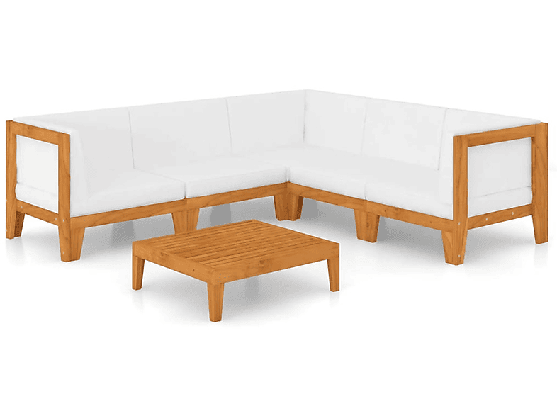 VIDAXL 3058110 Gartentisch- und Stuhlset, Weiß | Gartenmöbel Sets