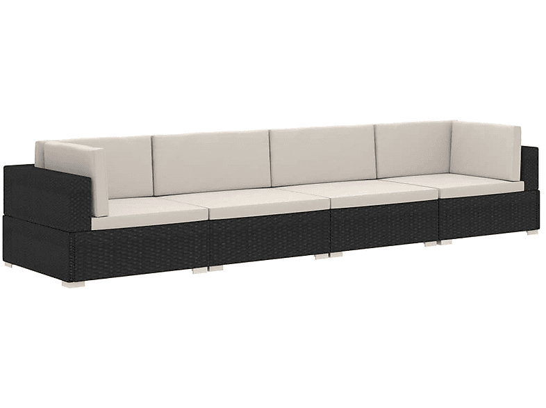 VIDAXL 47268 Gartentisch- und Stuhlset, Schwarz