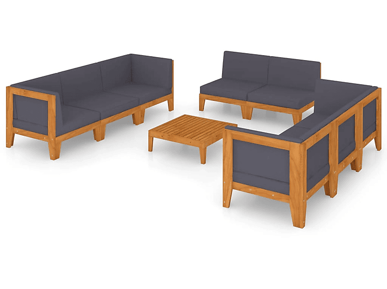 Gartentisch- Stuhlset, VIDAXL und Grau 3058121