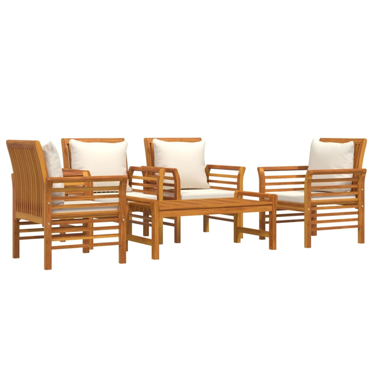 VIDAXL 3058097 Gartentisch- Stuhlset, Weiß und