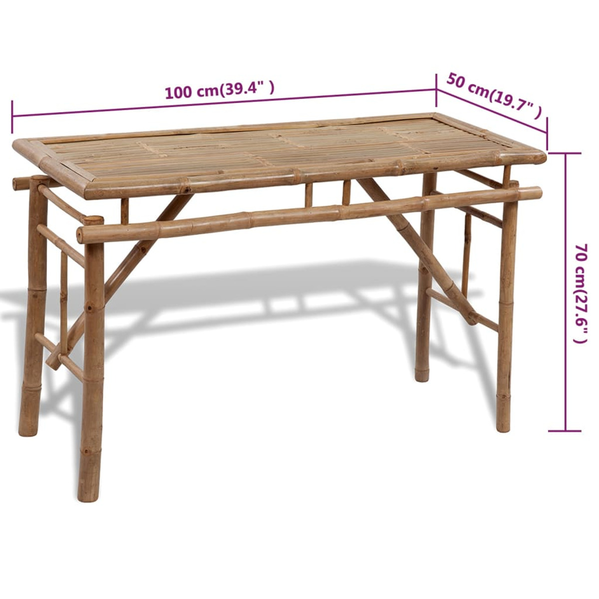 41502 Gartentisch- Braun VIDAXL und Stuhlset,