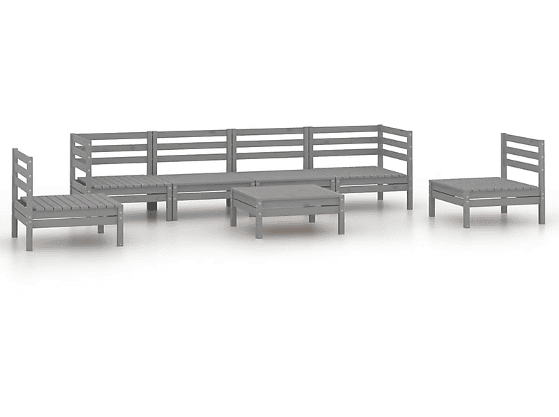 VIDAXL 3082549 Gartentisch- und Stuhlset, Grau | Gartenmöbel Sets