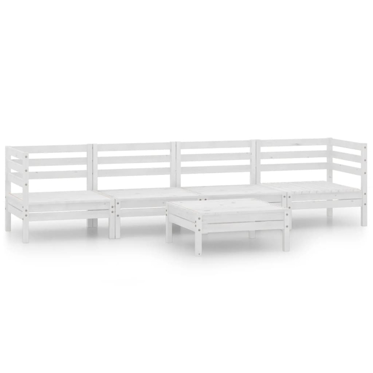 VIDAXL 3082508 Gartentisch- Stuhlset, Weiß und