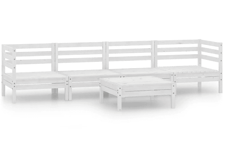 VIDAXL 3082508 Gartentisch- Stuhlset, Weiß und