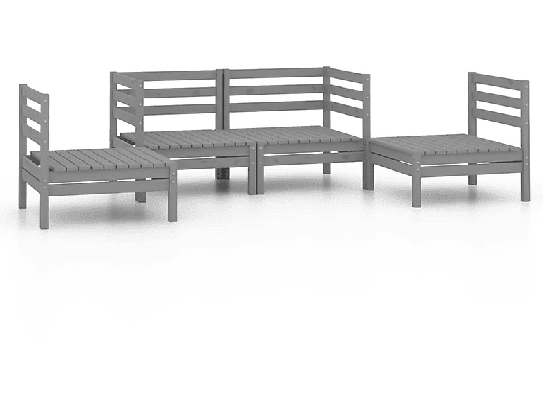 Gartentisch- Stuhlset, 3082524 VIDAXL und Grau