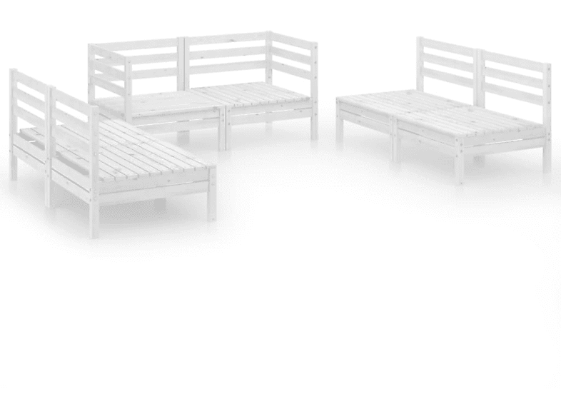 VIDAXL 3082553 Gartentisch- und Weiß Stuhlset