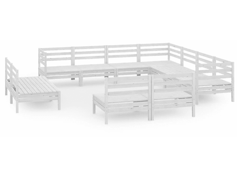 VIDAXL 3083155 Gartentisch- Stuhlset, und Weiß