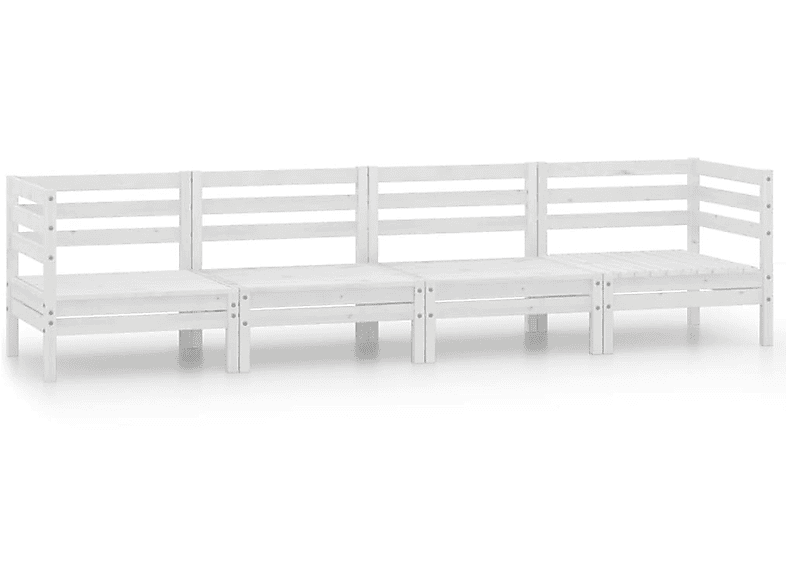 VIDAXL 3082503 Gartentisch- und Stuhlset, Weiß | Gartenmöbel Sets