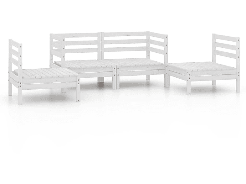 Weiß Gartentisch- 3082523 Stuhlset, und VIDAXL