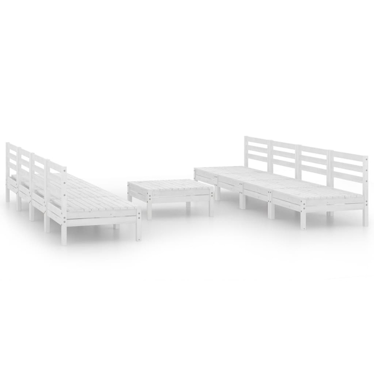 VIDAXL 3082498 Gartentisch- Stuhlset, und Weiß