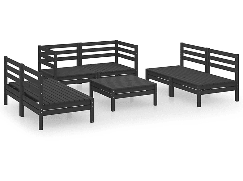 VIDAXL und Gartentisch- Schwarz Stuhlset, 3082561