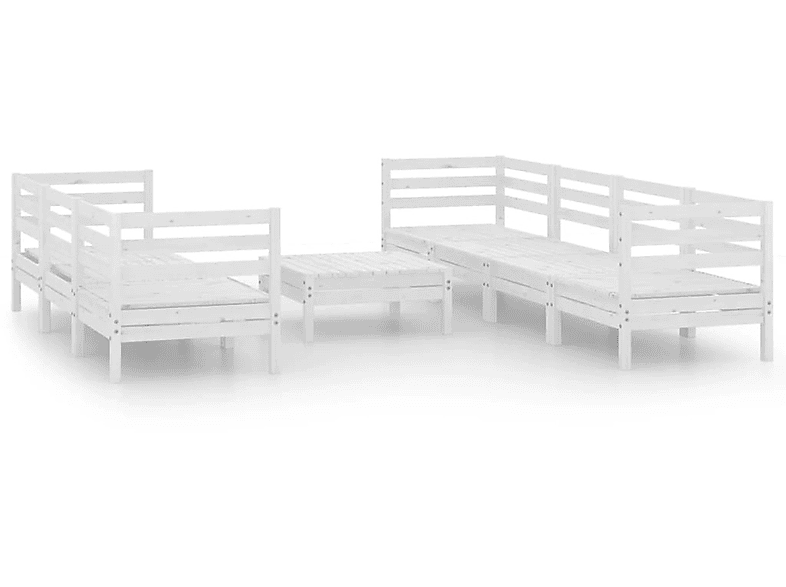 VIDAXL 3082513 Gartentisch- und Stuhlset, Weiß