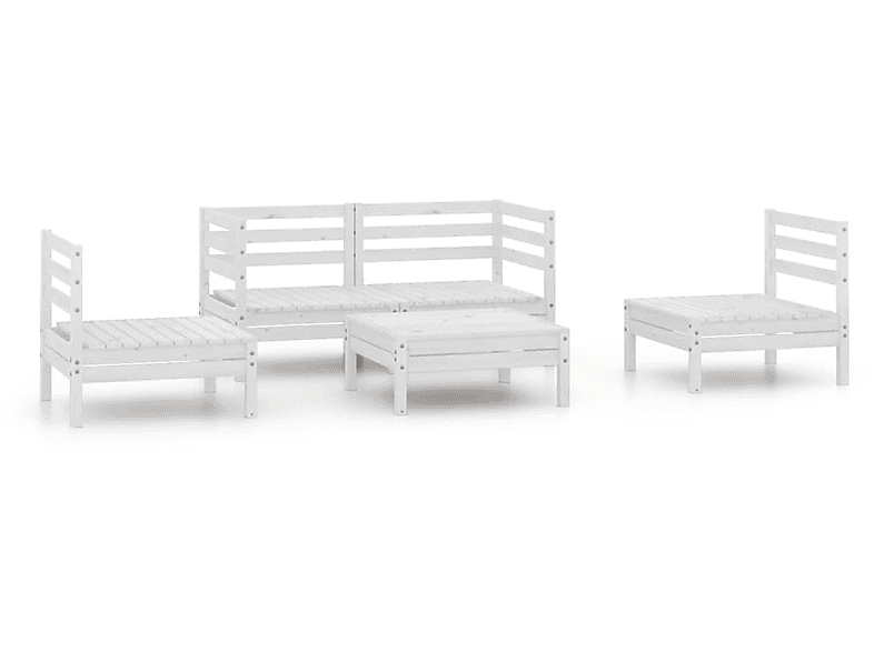 VIDAXL 3082528 Gartentisch- und Stuhlset, Weiß