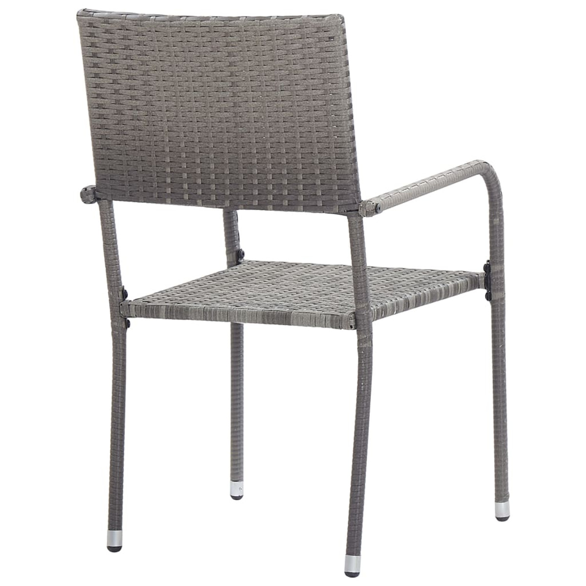 VIDAXL 3072480 Gartentisch- Stuhlset, Grau und