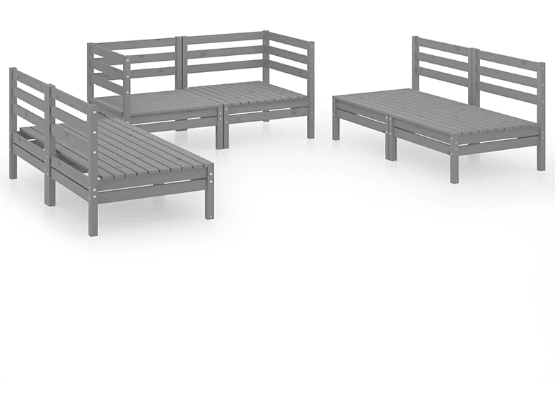 Grau Gartentisch- Stuhlset, 3082554 VIDAXL und