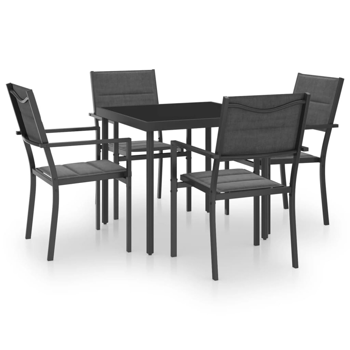VIDAXL 3073532 Stuhlset, Gartentisch- und Schwarz