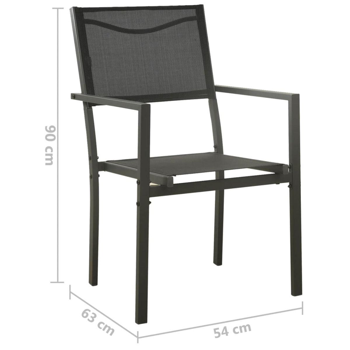 VIDAXL 3073516 Stuhlset, und Gartentisch- Grau