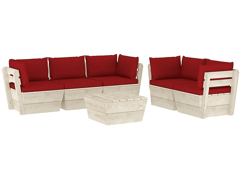Rot Gartentisch- Stuhlset, und VIDAXL 3063525
