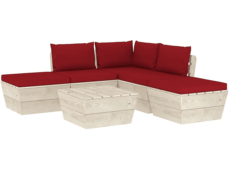 VIDAXL 3063501 Stuhlset, Gartentisch- und Rot