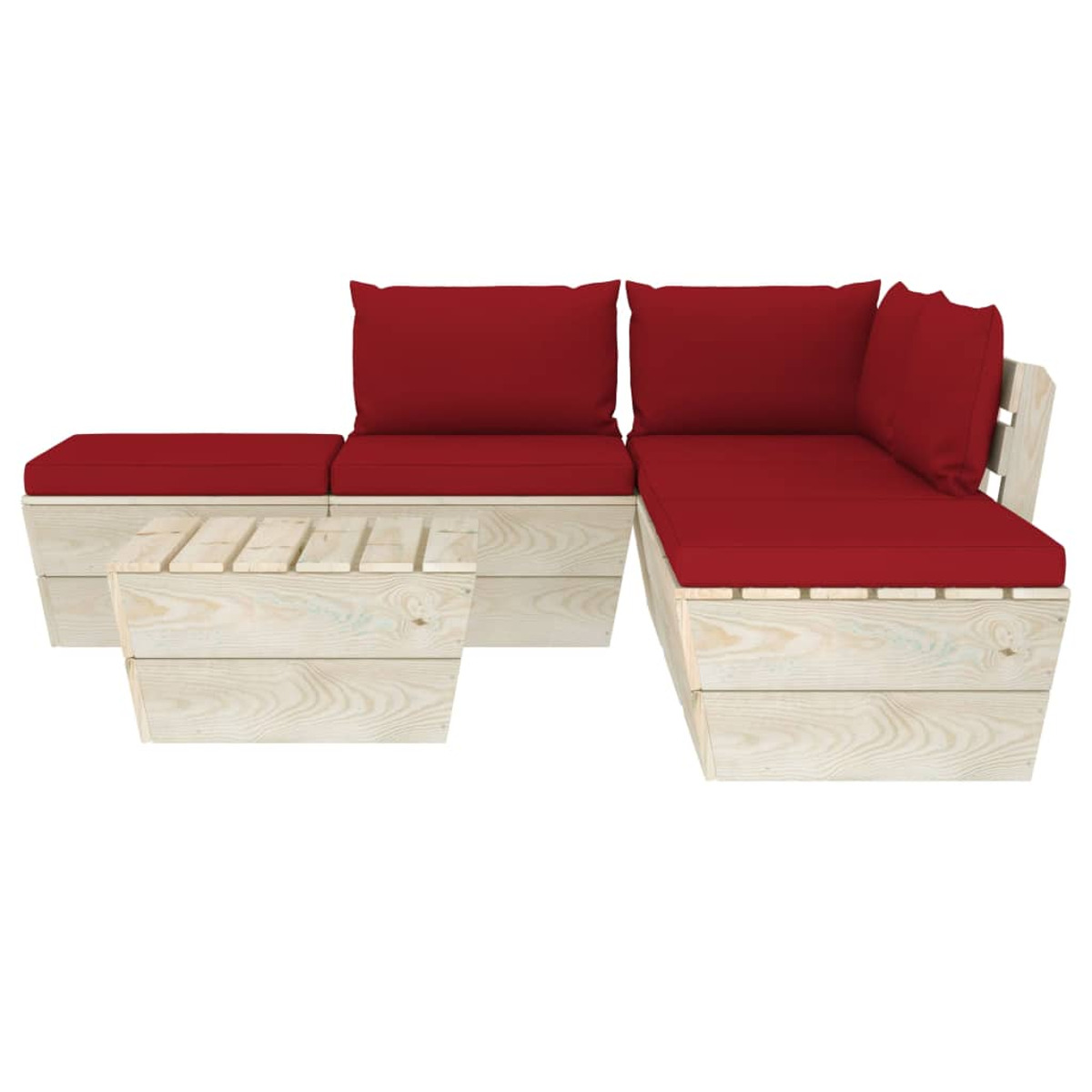 Stuhlset, 3063501 Rot Gartentisch- VIDAXL und