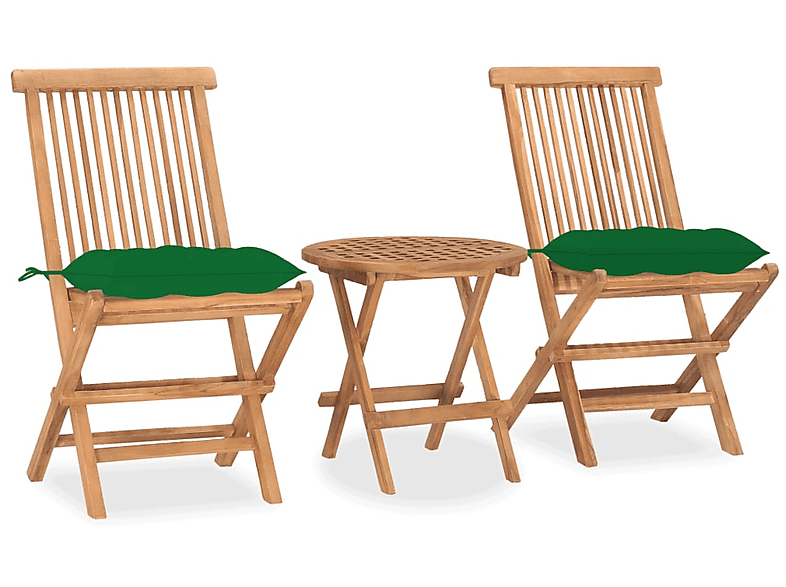 Gartentisch- Stuhlset, und Grün 3063191 VIDAXL