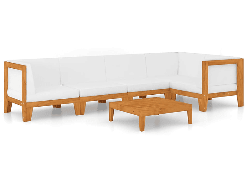 VIDAXL 3058142 Gartentisch- und Stuhlset, Weiß | Gartenmöbel Sets