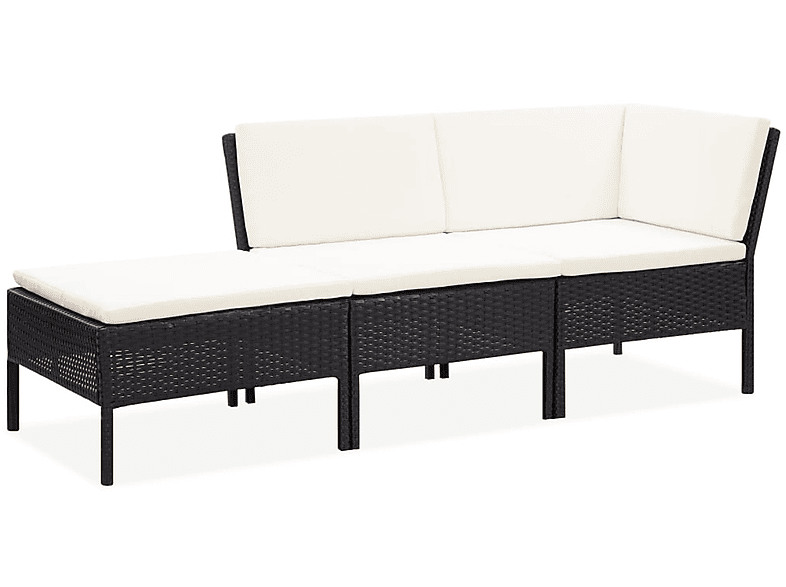 VIDAXL 48960 Gartentisch- und Stuhlset, Schwarz