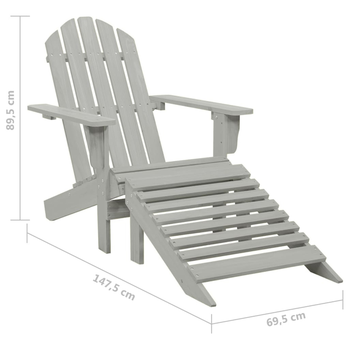 Grau Gartentisch- 315930 VIDAXL und Stuhlset,