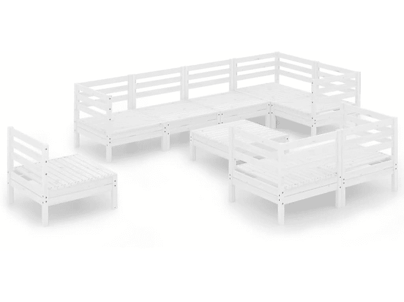 VIDAXL 3082940 Gartentisch- Stuhlset, Weiß und