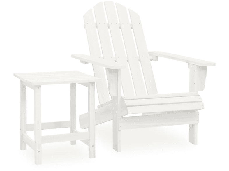 VIDAXL 315919 Gartentisch- und Stuhlset, Weiß | Gartenmöbel Sets