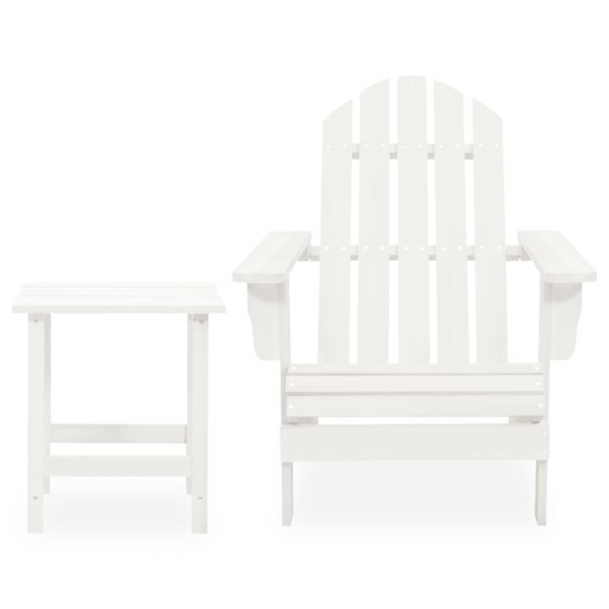 VIDAXL 315919 Gartentisch- Stuhlset, Weiß und