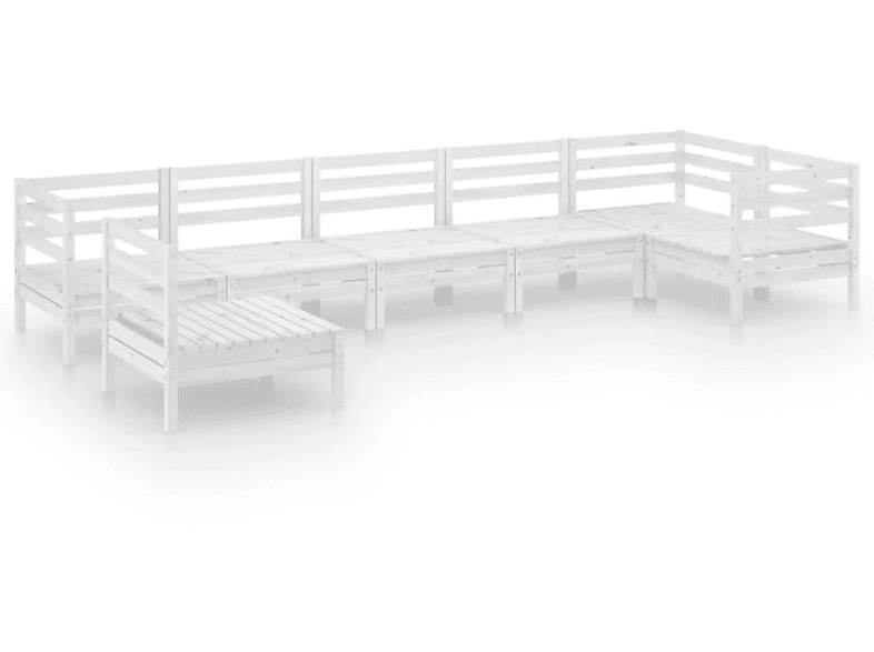 Gartentisch- Weiß Stuhlset, 3082738 und VIDAXL