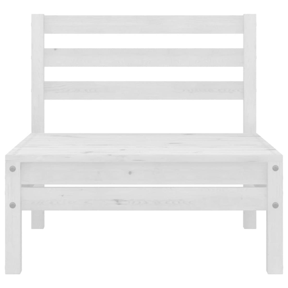 3082618 Gartentisch- Weiß Stuhlset, VIDAXL und
