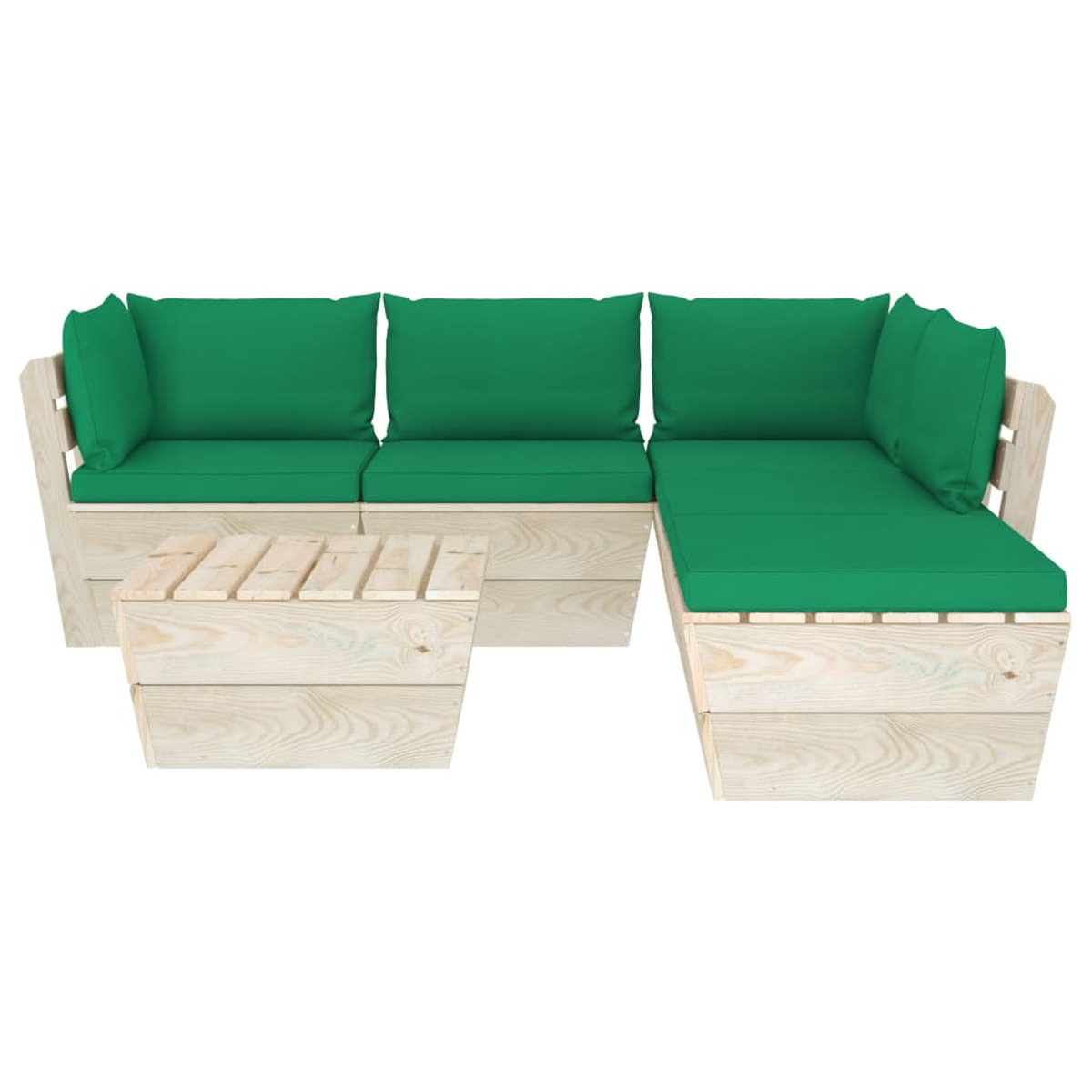 Gartentisch- Stuhlset, Grün und VIDAXL 3063557