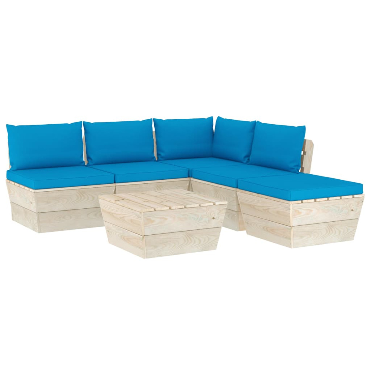 VIDAXL 3063544 Gartentisch- und Blau Stuhlset