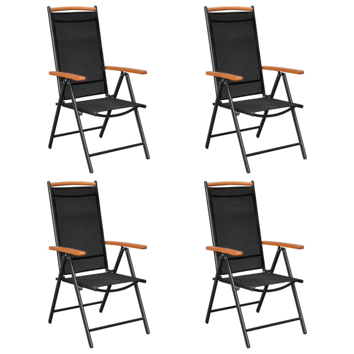 Schwarz 3070628 Stuhlset, VIDAXL Gartentisch- und