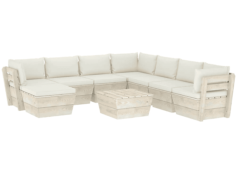 VIDAXL 3063662 Gartentisch- und Stuhlset, Weiß | Gartenmöbel Sets