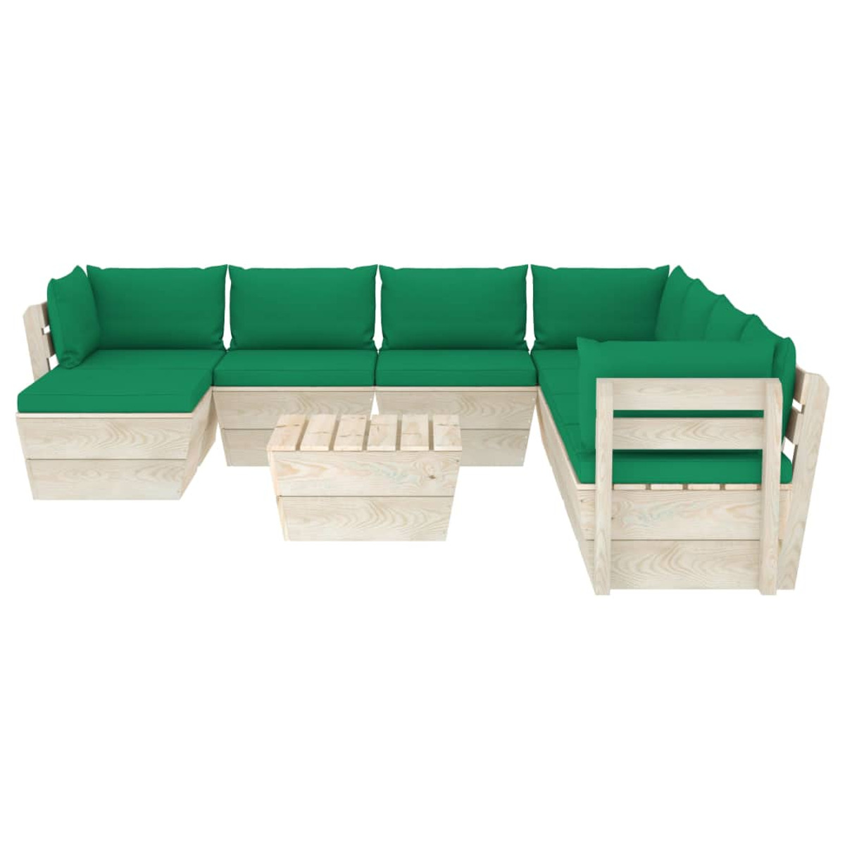 VIDAXL 3063665 Gartentisch- Stuhlset, Grün und