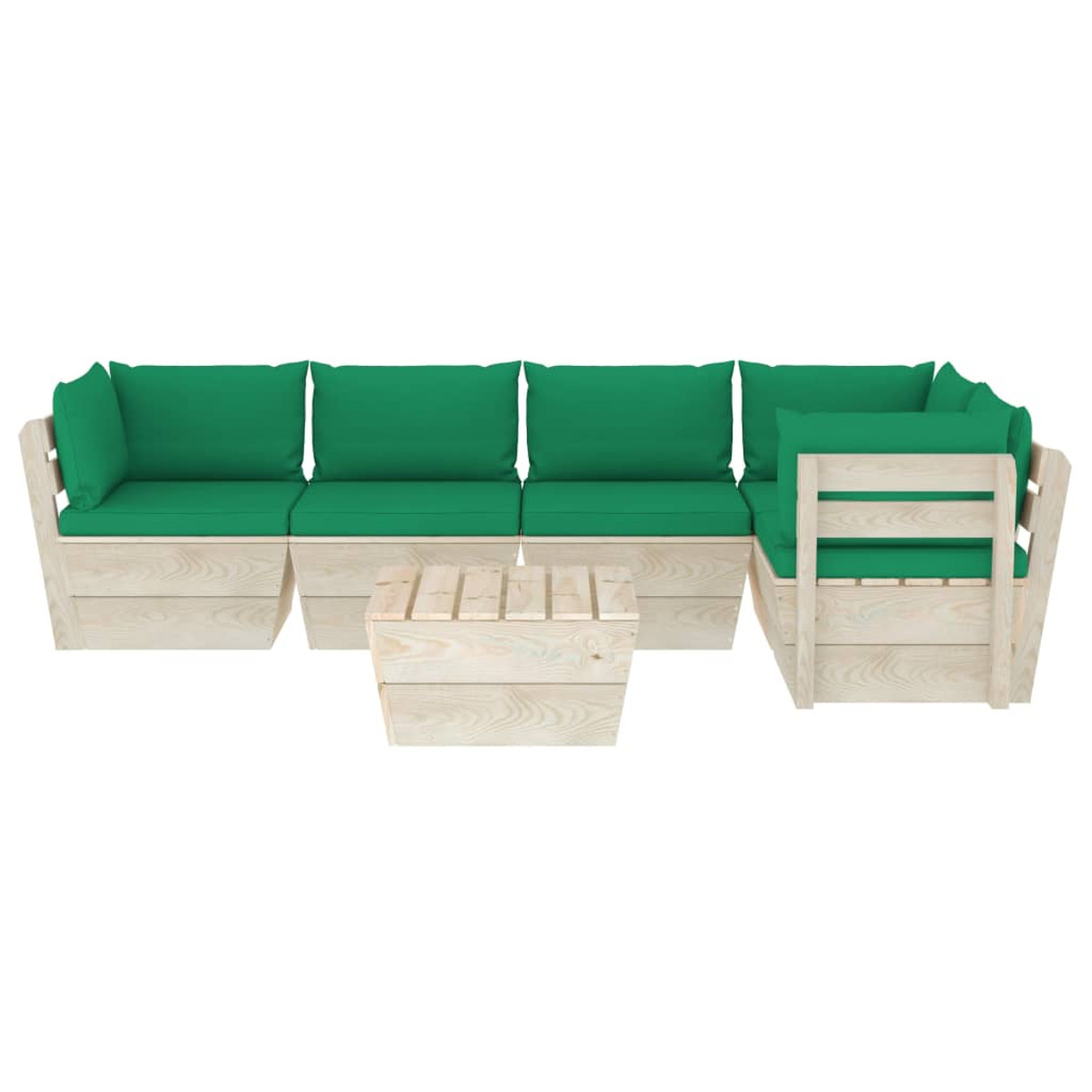 VIDAXL 3063569 Stuhlset, Grün und Gartentisch