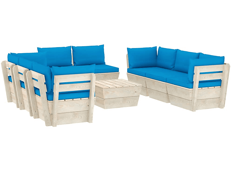 Stuhlset, VIDAXL 3063652 Gartentisch- und Blau