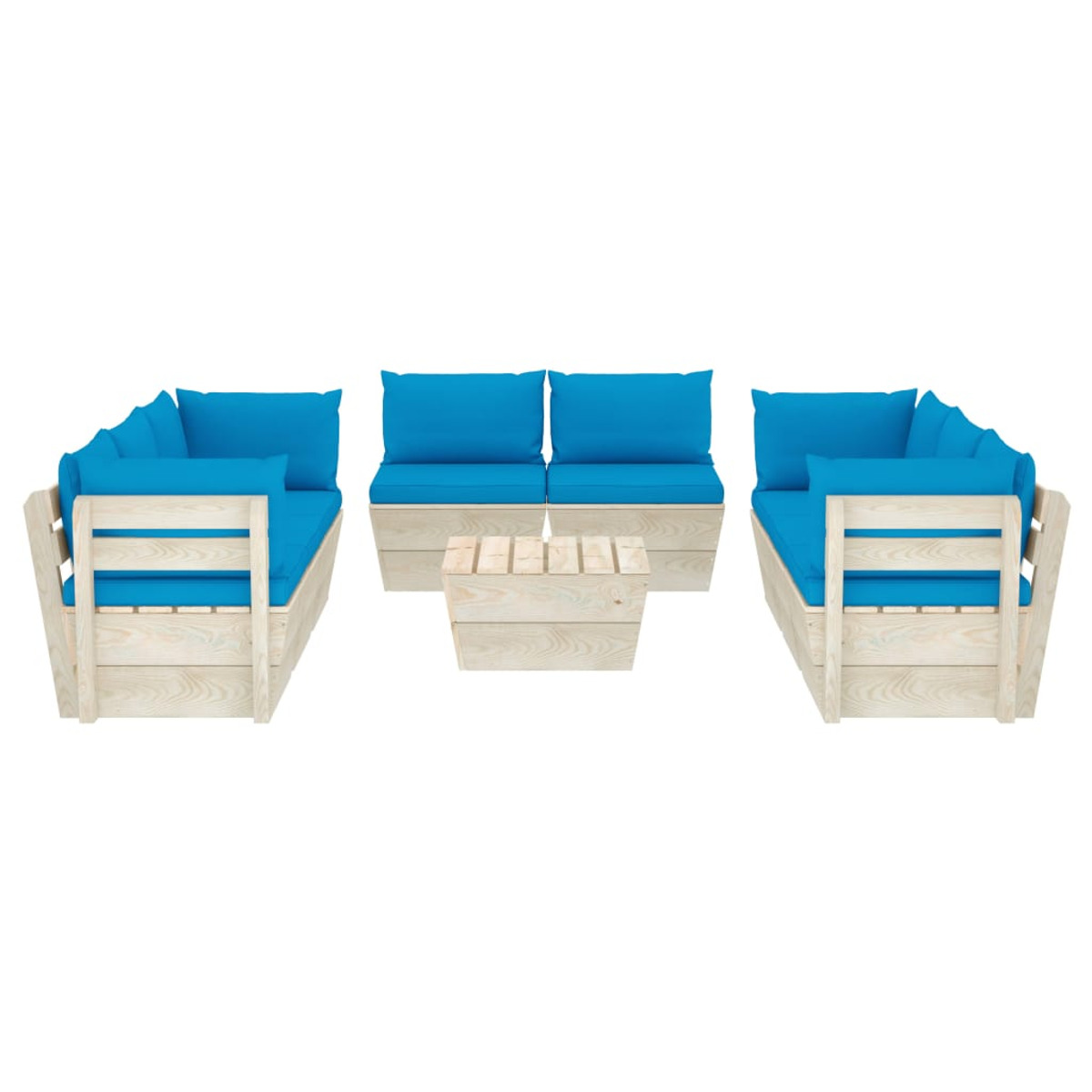 VIDAXL 3063652 Gartentisch- Stuhlset, Blau und