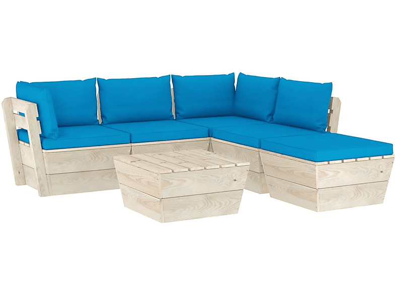 VIDAXL 3063556 Gartentisch- und Stuhlset, Blau