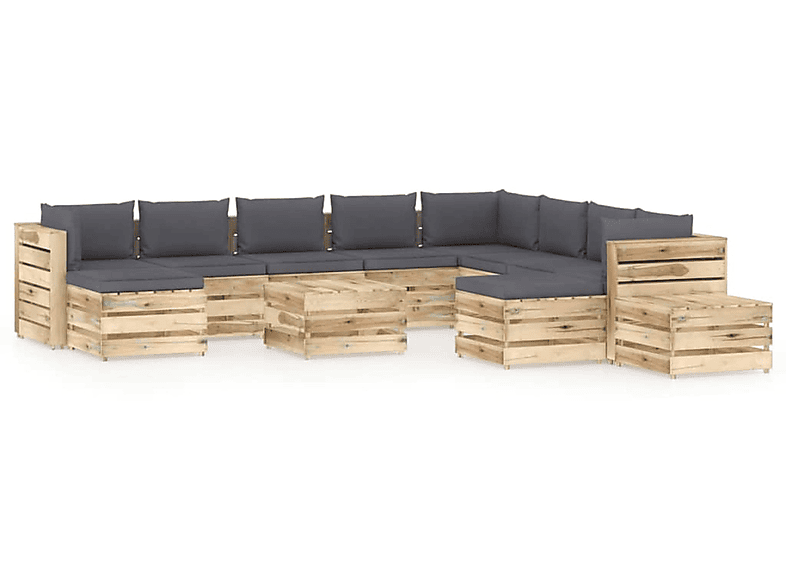 VIDAXL 3074819 Gartentisch- und Stuhlset, Grün