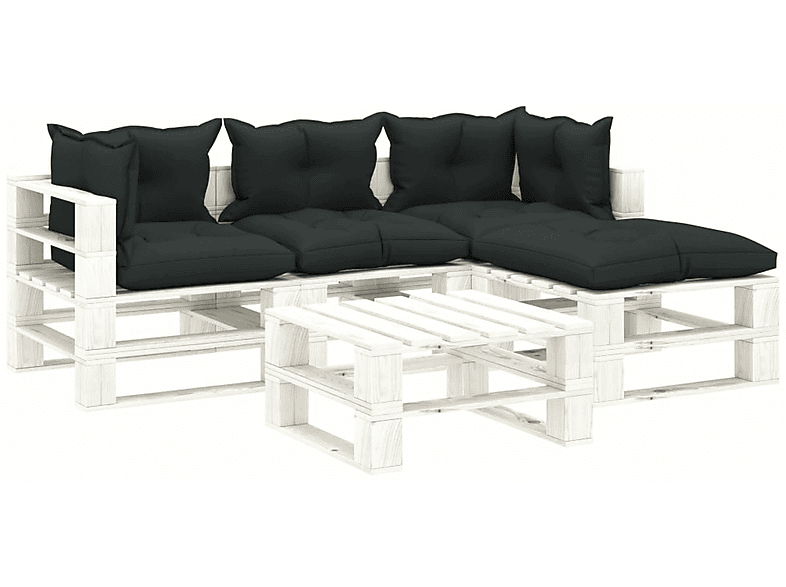 VIDAXL 3052381 Gartentisch- und Stuhlset, Grau