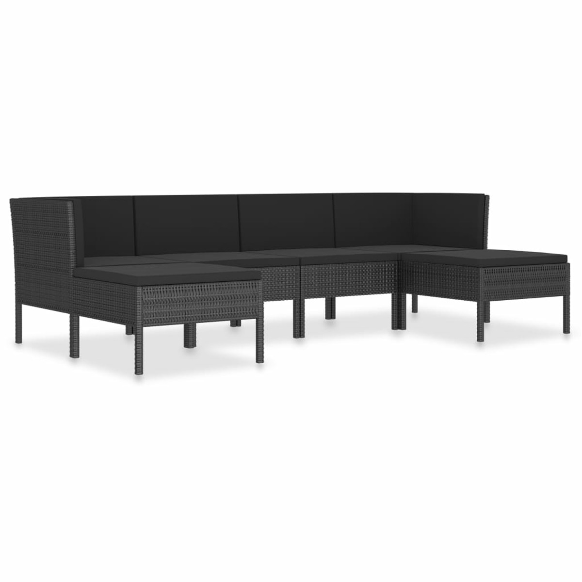 VIDAXL 3056963 Schwarz und Stuhlset, Gartentisch