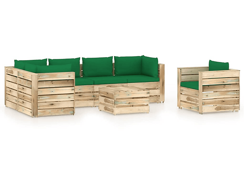 VIDAXL 3074872 Gartentisch- und Stuhlset, Grün | Gartenmöbel Sets