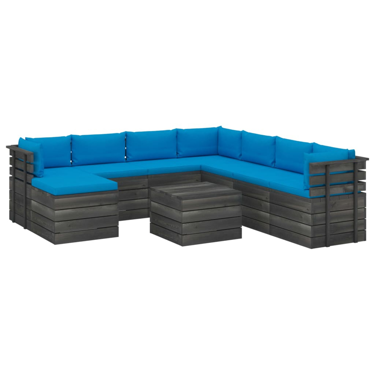 Blau Gartentisch- Stuhlset, und 3062071 VIDAXL