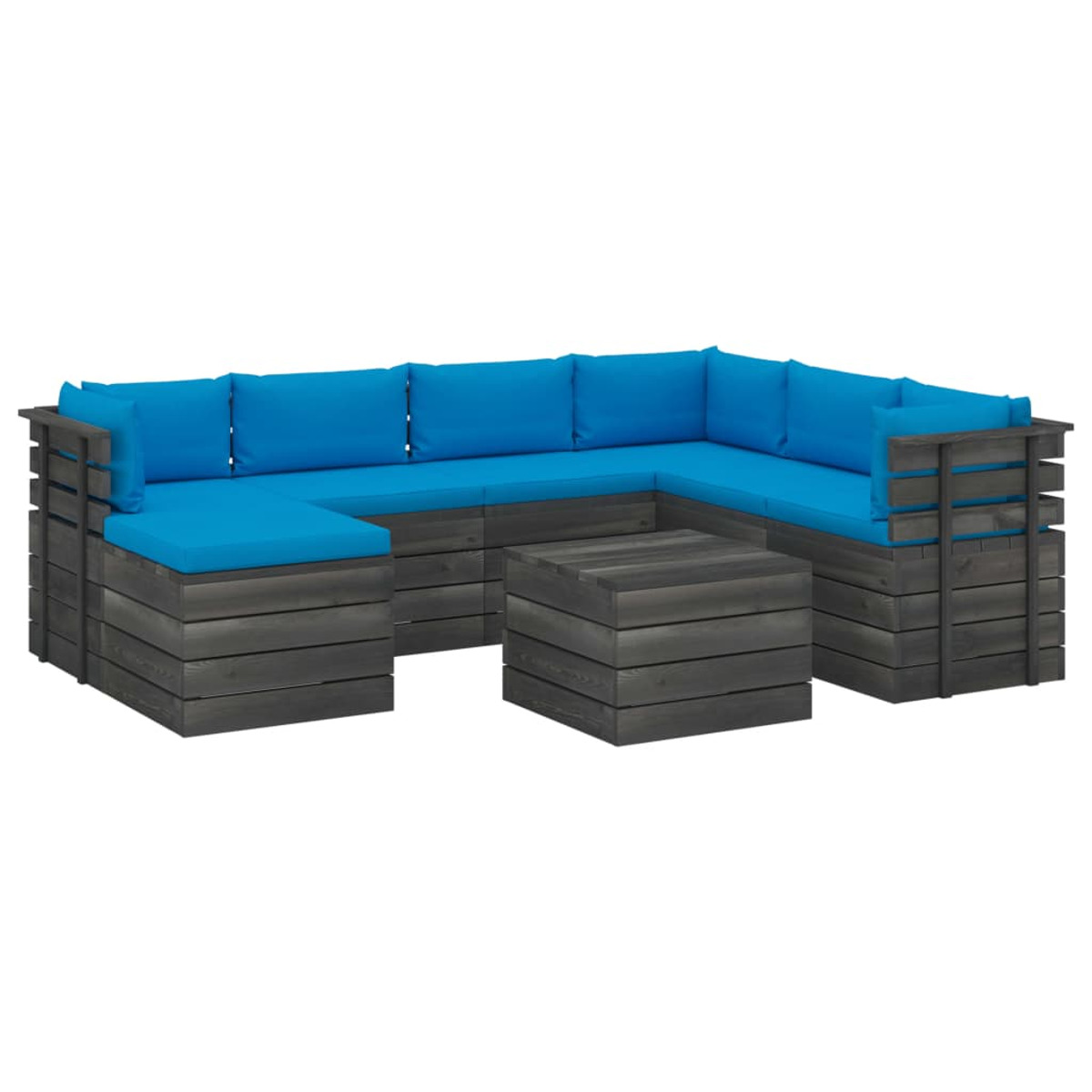 VIDAXL 3062047 Gartentisch- Stuhlset, und Blau