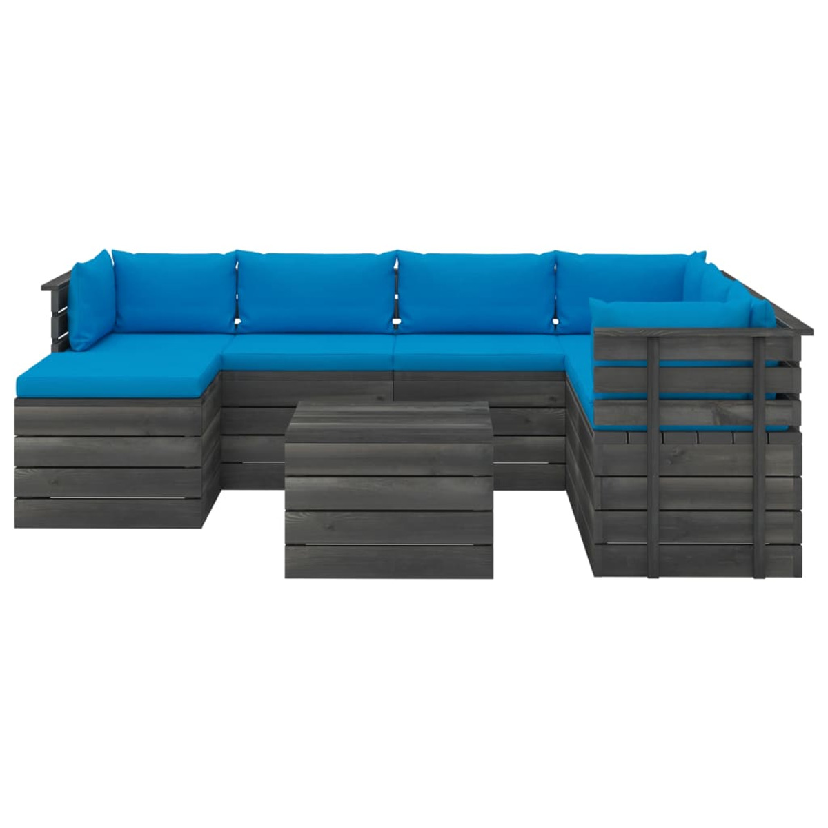 VIDAXL 3062047 Gartentisch- Stuhlset, und Blau
