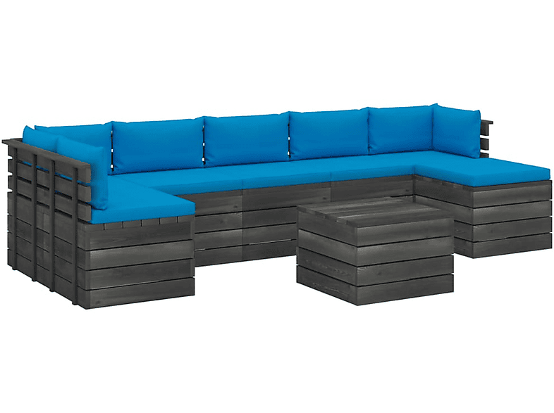 VIDAXL 3062023 Stuhlset, Gartentisch- und Blau
